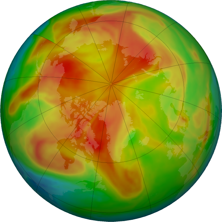 Arctic ozone map for 06 April 2023